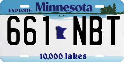 MN license plate 661NBT