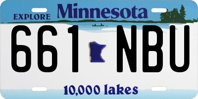 MN license plate 661NBU