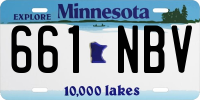 MN license plate 661NBV