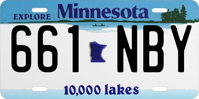 MN license plate 661NBY