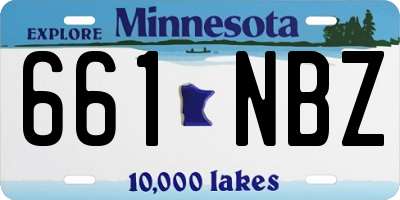 MN license plate 661NBZ