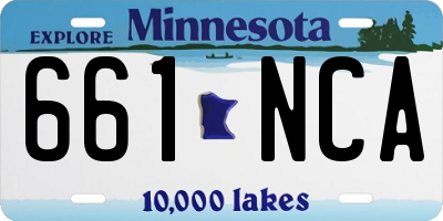 MN license plate 661NCA
