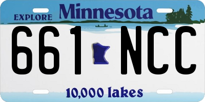 MN license plate 661NCC