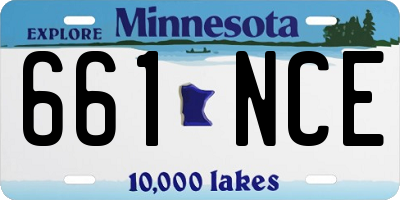 MN license plate 661NCE