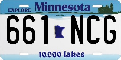 MN license plate 661NCG