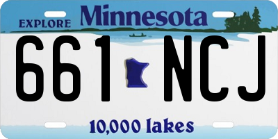 MN license plate 661NCJ