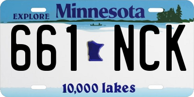 MN license plate 661NCK