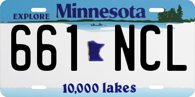 MN license plate 661NCL