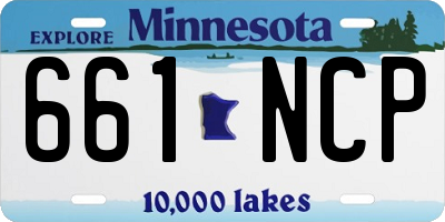 MN license plate 661NCP
