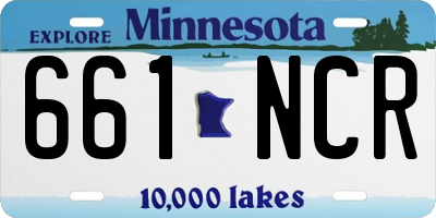 MN license plate 661NCR