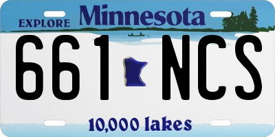 MN license plate 661NCS