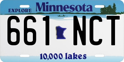 MN license plate 661NCT
