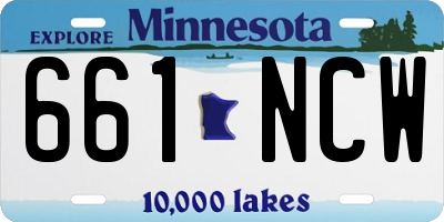 MN license plate 661NCW