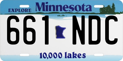 MN license plate 661NDC