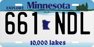 MN license plate 661NDL