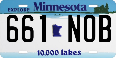 MN license plate 661NOB