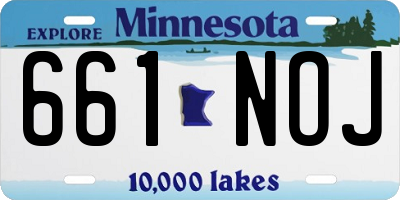 MN license plate 661NOJ
