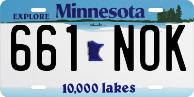 MN license plate 661NOK