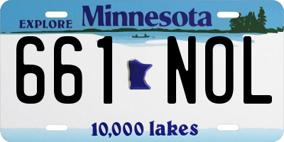 MN license plate 661NOL