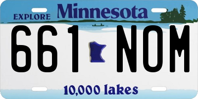 MN license plate 661NOM