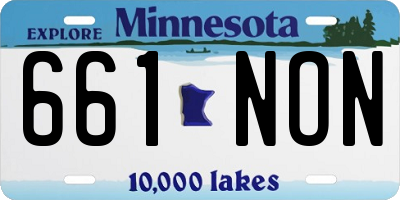MN license plate 661NON