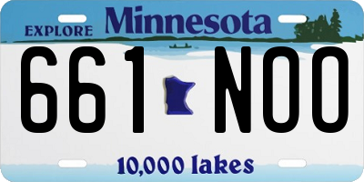 MN license plate 661NOO