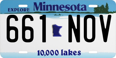 MN license plate 661NOV