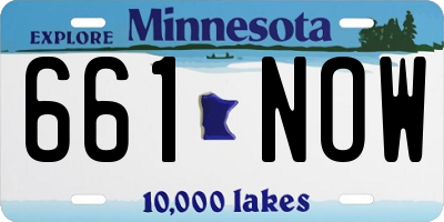 MN license plate 661NOW