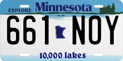 MN license plate 661NOY