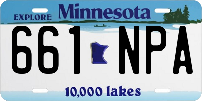 MN license plate 661NPA