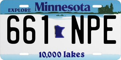 MN license plate 661NPE
