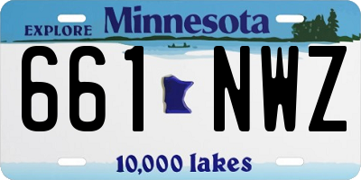 MN license plate 661NWZ