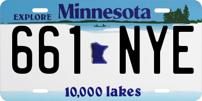 MN license plate 661NYE