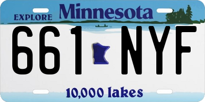 MN license plate 661NYF