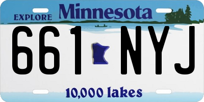 MN license plate 661NYJ
