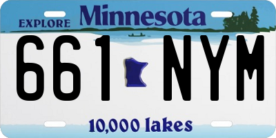 MN license plate 661NYM