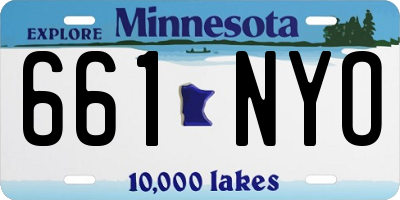 MN license plate 661NYO