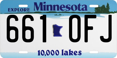 MN license plate 661OFJ