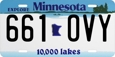 MN license plate 661OVY