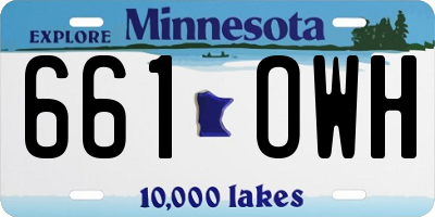 MN license plate 661OWH