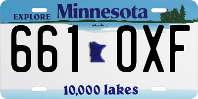 MN license plate 661OXF