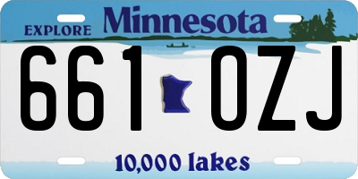 MN license plate 661OZJ