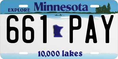 MN license plate 661PAY