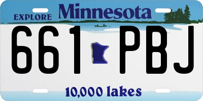 MN license plate 661PBJ