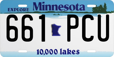 MN license plate 661PCU