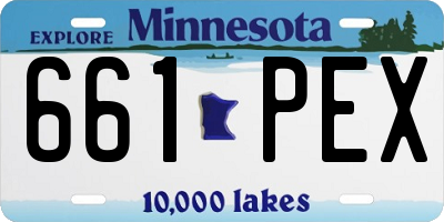 MN license plate 661PEX