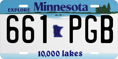 MN license plate 661PGB