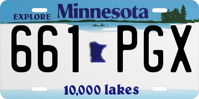 MN license plate 661PGX