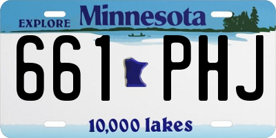 MN license plate 661PHJ
