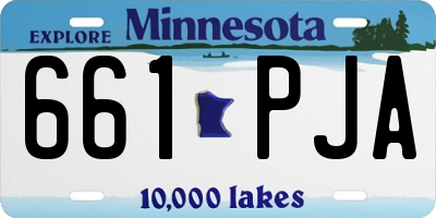 MN license plate 661PJA
